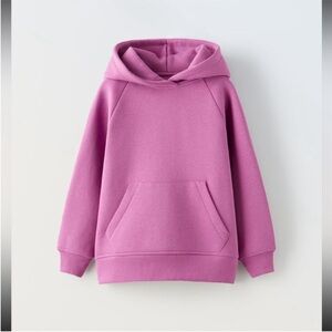 Zara Kids, Light Pink, BASIC HOODIE SWEATSHIRT, 6-7 years